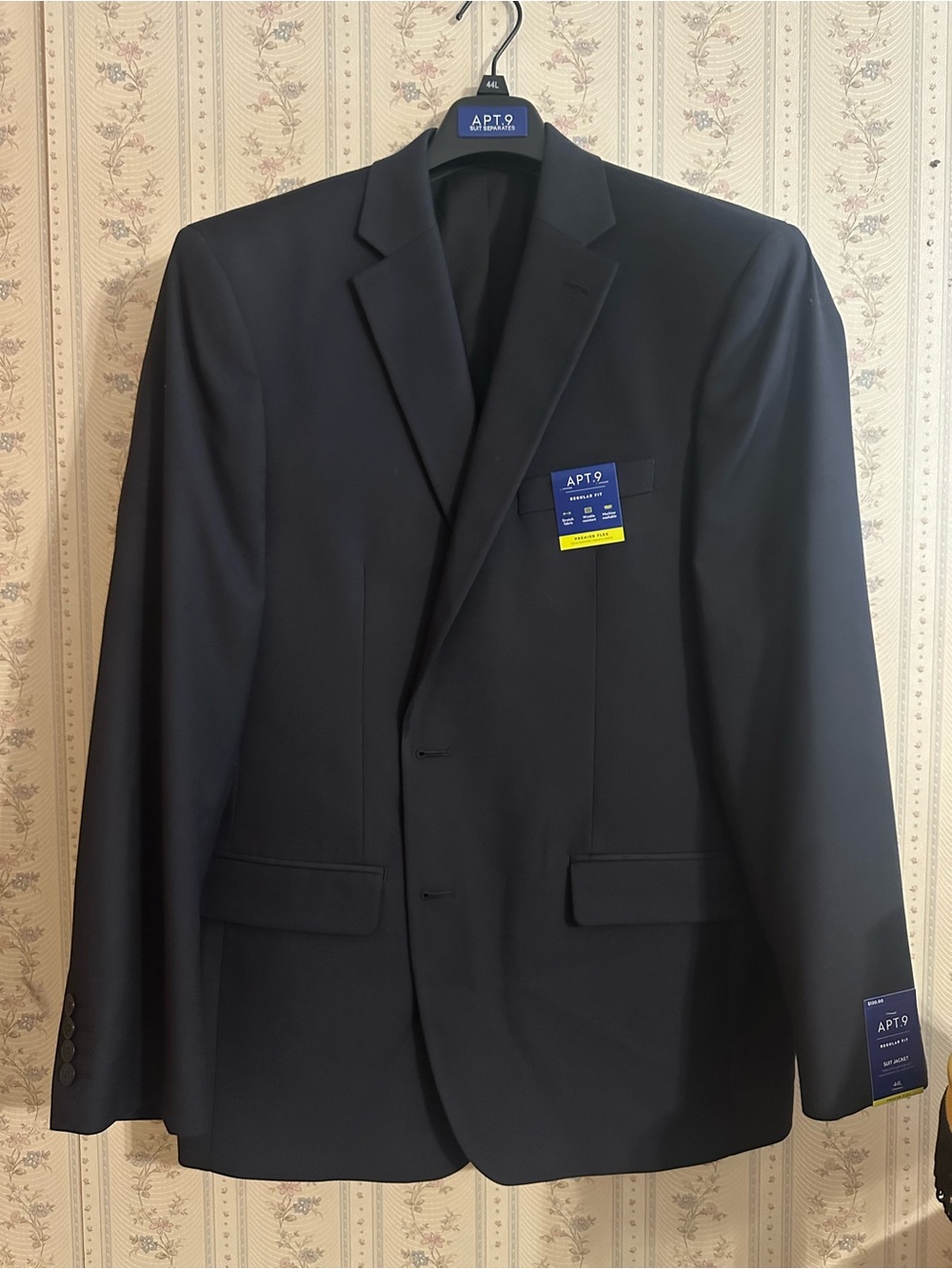 NWT Apt. 9 Men’s NAVY Single-Breasted Suit Blazer